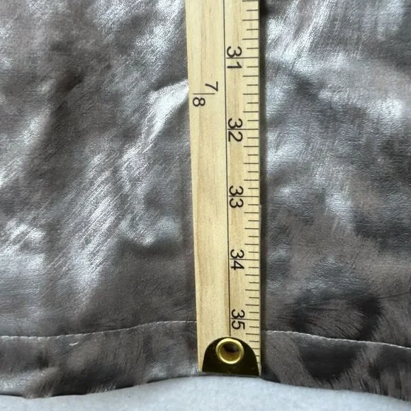 Via Spiga Coat Womens Sz L Silver Cheetah Leopard Animal Print Raincoat Trench - Picture 12 of 16